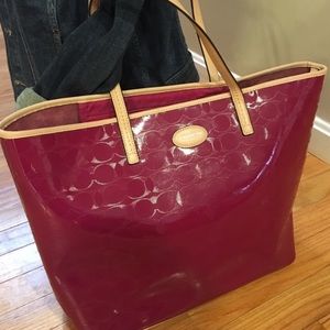 Coach leather tote